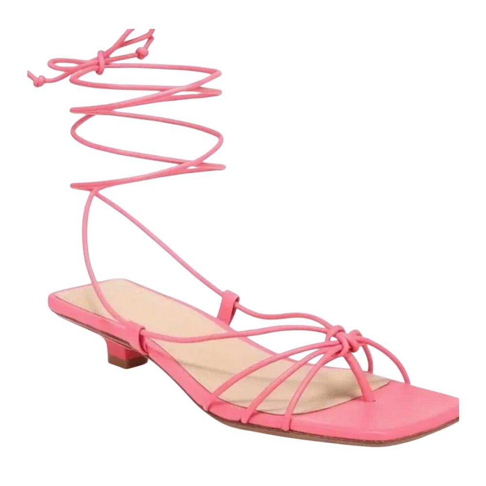 NIB! Veronica Beard Foley Ankle Wrap Strappy Sandal in Coral - Size 7.5